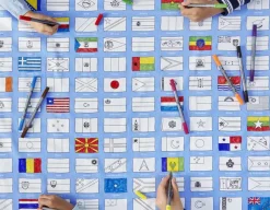 Best Eat Sleep Doodle World Flags Tablecloth - Doodle Your Own!