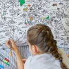 Online Eat Sleep Doodle World Map Pillowcase - Doodle Your Own