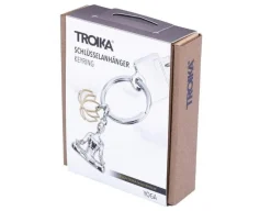 Outlet Troika Yoga Keyring - Chrome Plated Metal